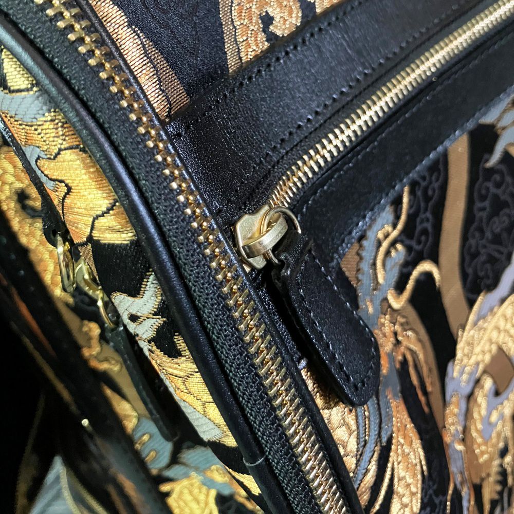 西陣織キャディバック 受注生産品 西陣織ゴルフバッグ （キャディバッグ）革と西陣織で職人が