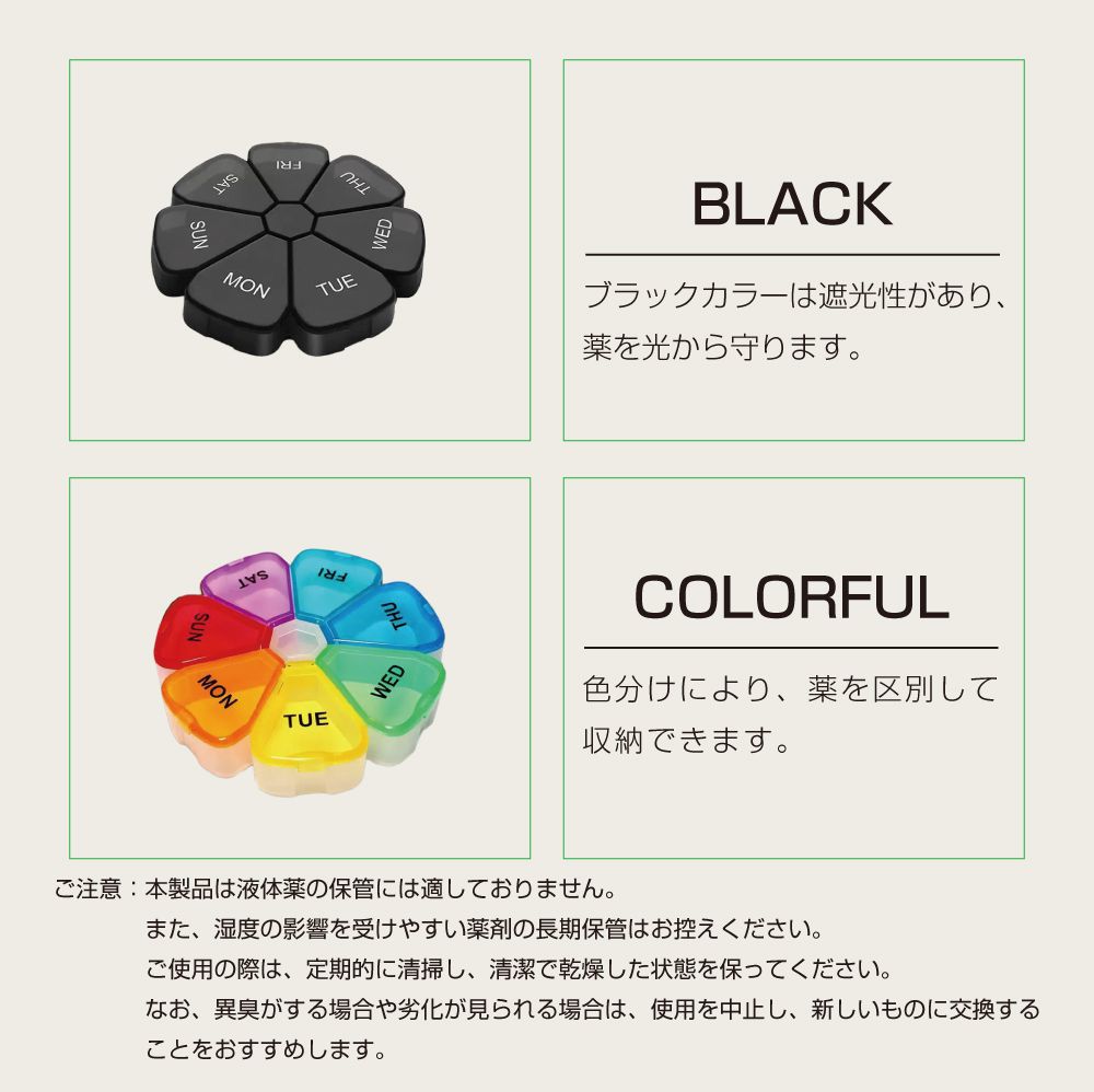 ピルケース サプリケース 薬ケース 薬入れ 薬 管理 携帯 ケース 小型