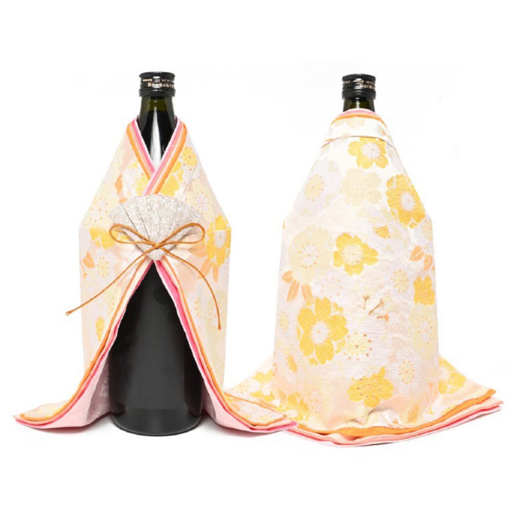 ワインボトルカバー 着物 日本製 2本セット 受注生産品 西陣織 ボトル用着物 日本酒 ワインなど 西陣織で職人が