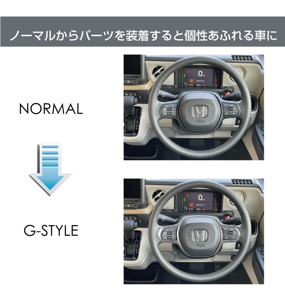 新型 N-BOX JF5/JF6 ステアリングパネル 全4色 NB56-IN-F01