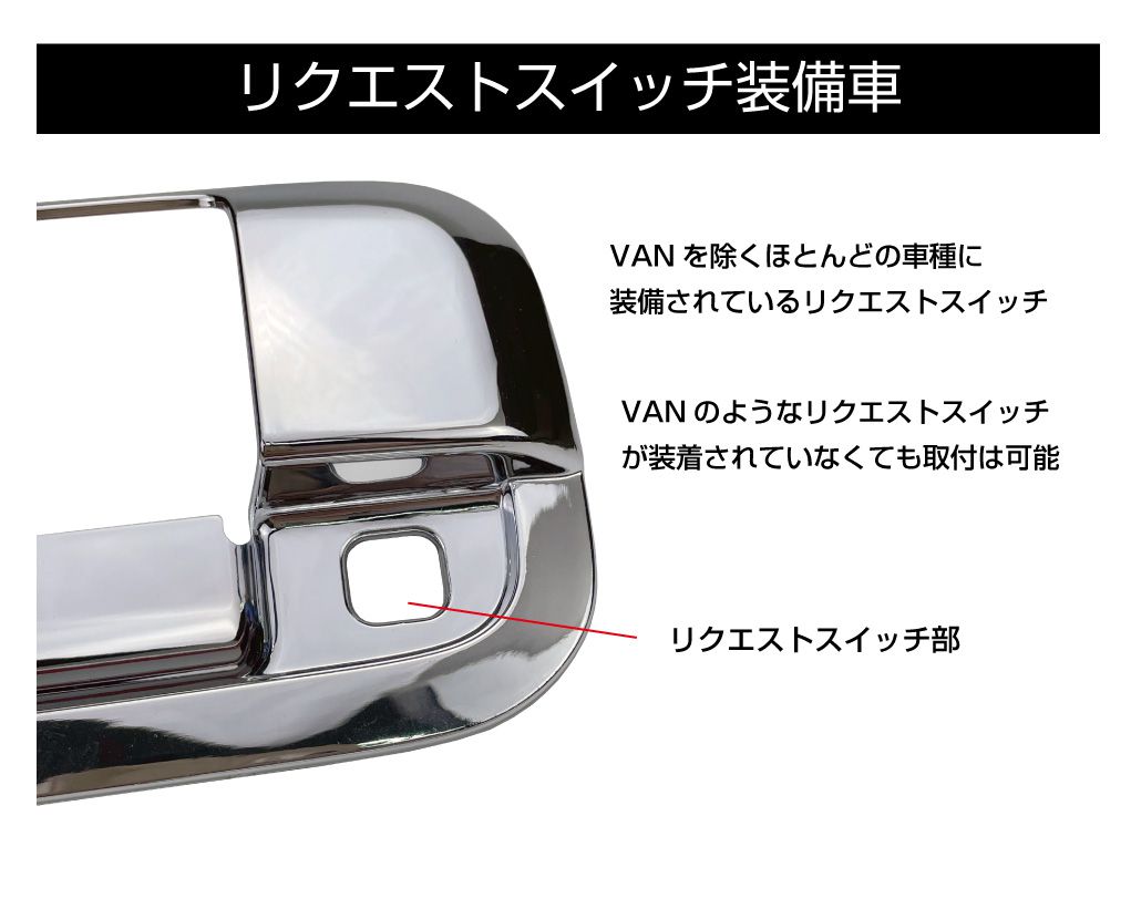 SUZUKI車用 スズキ メッキ リアゲート ドアハンドルカバー