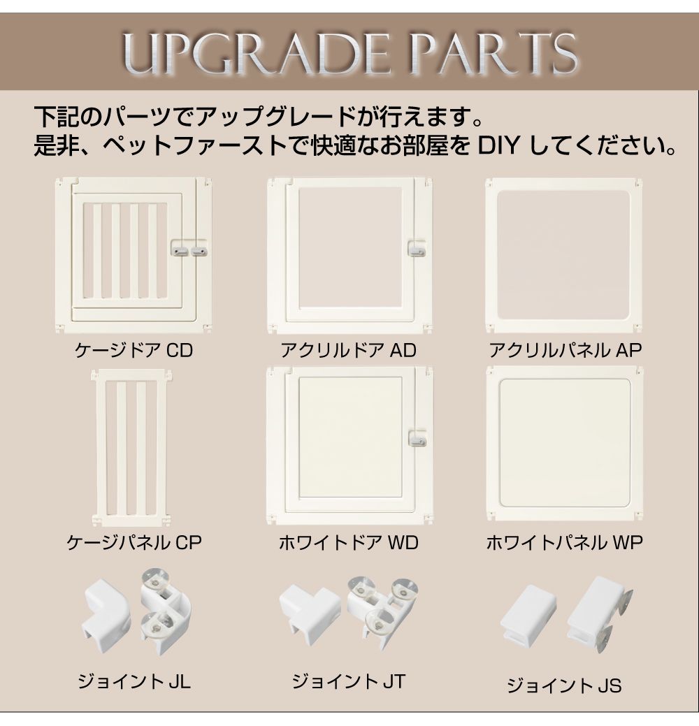 パーツ 単品 拡張用ペットケージ ペットサークル 犬 ドア付き ペット