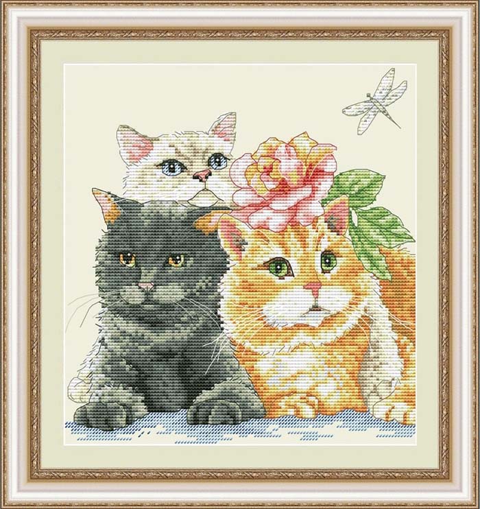 メール便送料無料 クロスステッチ 刺繍 キット オランタ OLanTA 子猫