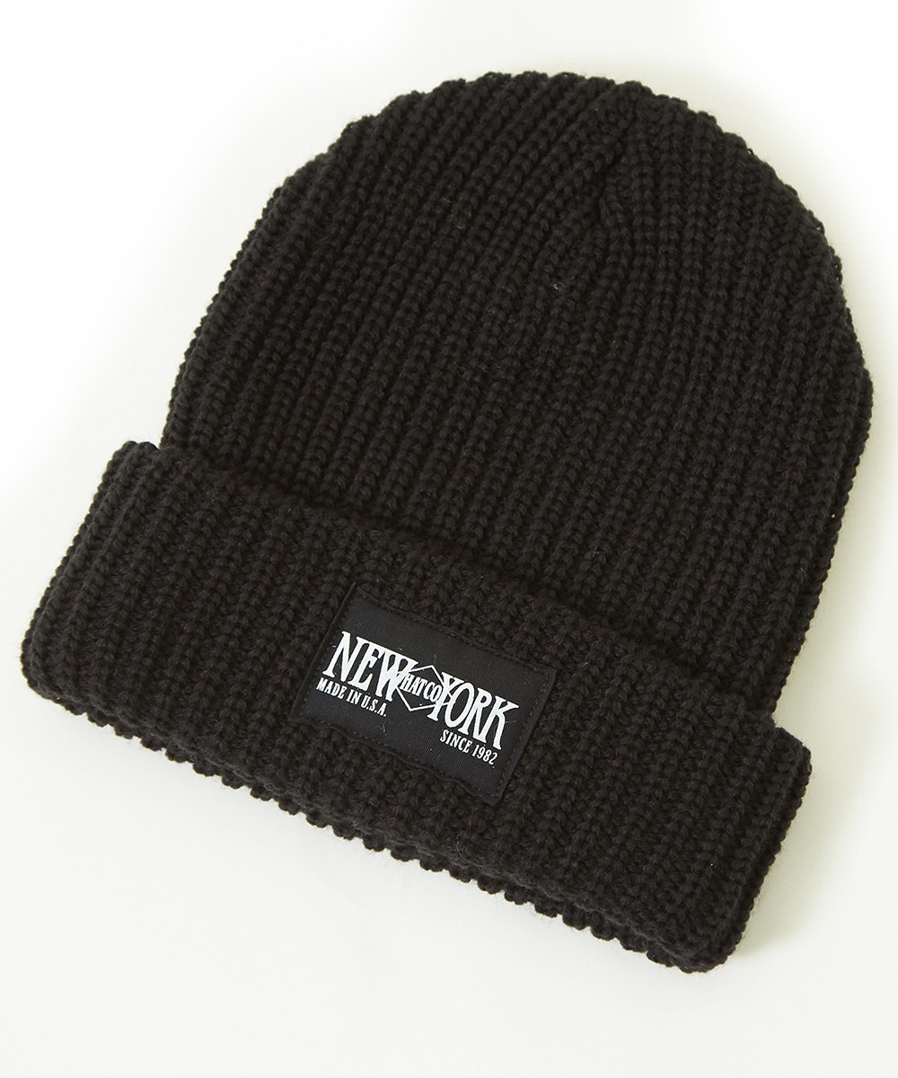 ニューヨークハット New York Hat ニット帽 メンズ ロゴラベル ニットキャップ 無地 ビーニー ワッチキャップ 黒 帽子 ブランドgracias Graciasショッピングストア 通販 Yahoo ショッピング