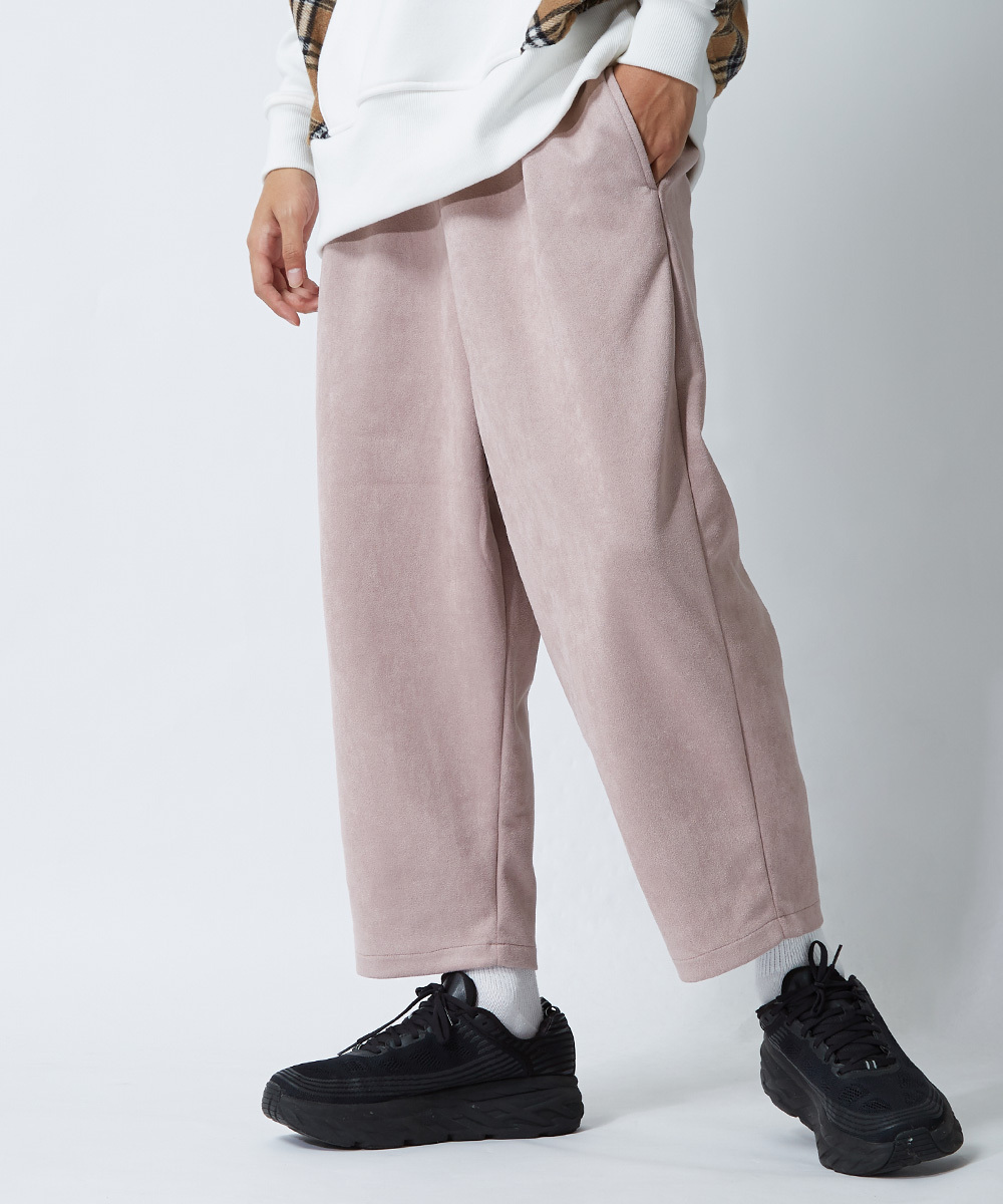 ワイドパンツ メンズ カットスエード オーバーサイズ セットアップ可 ウエストゴム ビッグシルエット 大きいサイズ 無地 スウェード イージーパンツ Gracias Graciasショッピングストア 通販 Yahoo ショッピング
