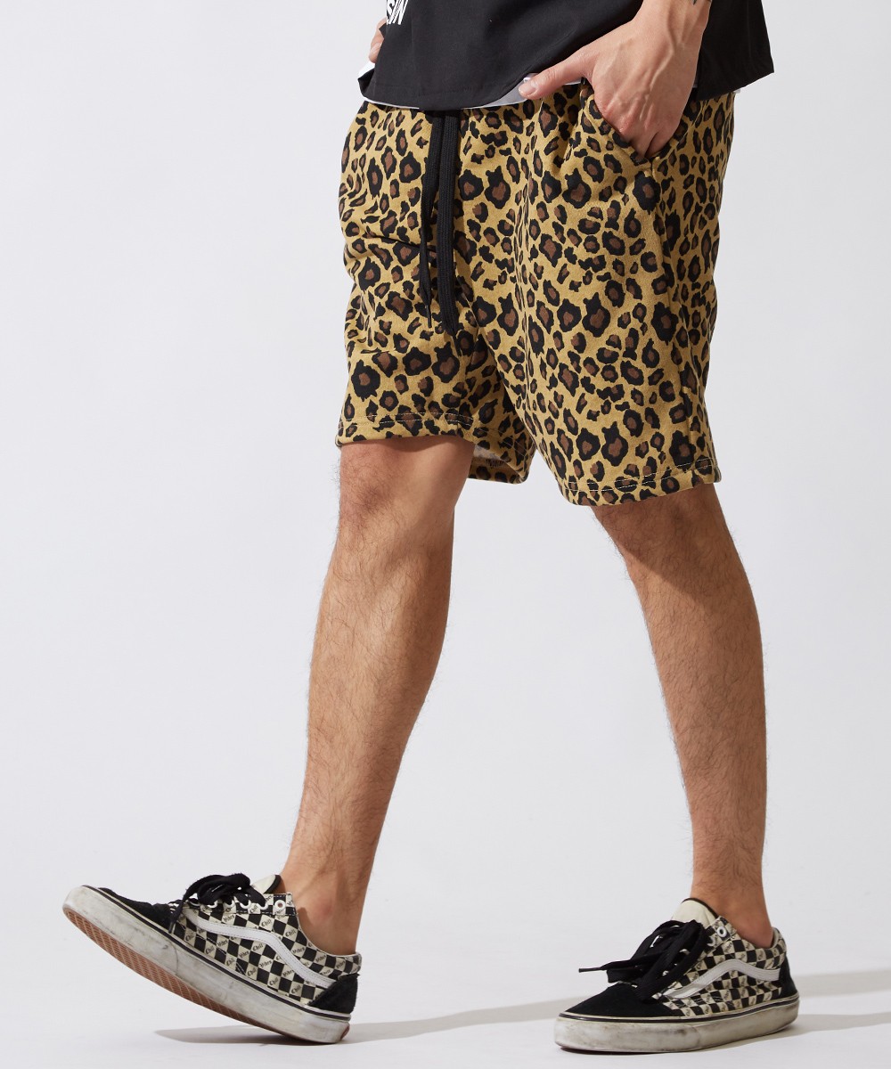 レオパード ショートパンツ メンズ スウェット ハーフパンツ ショーツ 短パン ヒョウ柄 豹柄 韓国ファッション 506 Graciasショッピングストア 通販 Yahoo ショッピング
