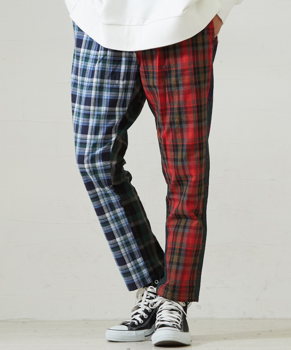 チェックパンツ メンズ チェック パンツ ダンス 赤 グリーン チェック柄パンツ テーパードパンツ スラックス スリム タック Gracias Pymr Go Th チェックパンツ メンズ チェック パンツ ダンス 赤 グリーン チェック柄パンツ テーパードパンツ スラックス スリム タック Gracias Pymr Go Th
