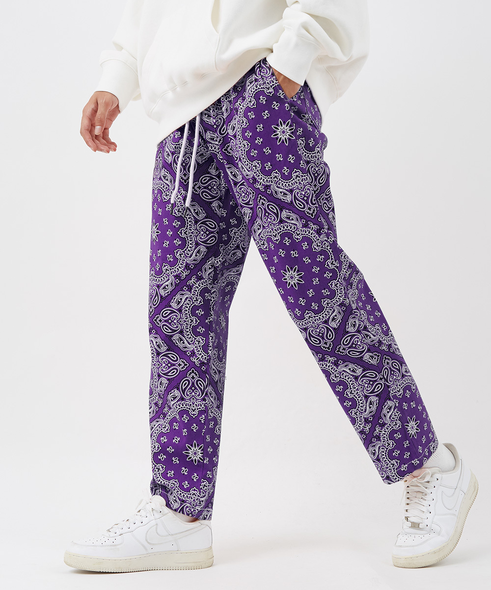 シェフパンツ メンズ バンダナ柄 イージーパンツ セットアップ可 ワイドパンツ ペイズリー柄 柄パンツ 大きいサイズ オーバーサイズ Gracias Graciasショッピングストア 通販 Yahoo ショッピング