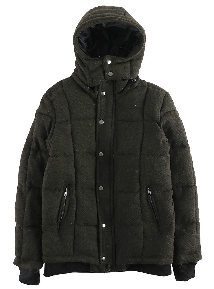 ダウンジャケット メンズ 大きいサイズ メルトン ダウン ジャケット ウール ショート スリム 細身 中綿 ブルゾン ジャンパー Graciasショッピングストア 通販 Yahoo ショッピング