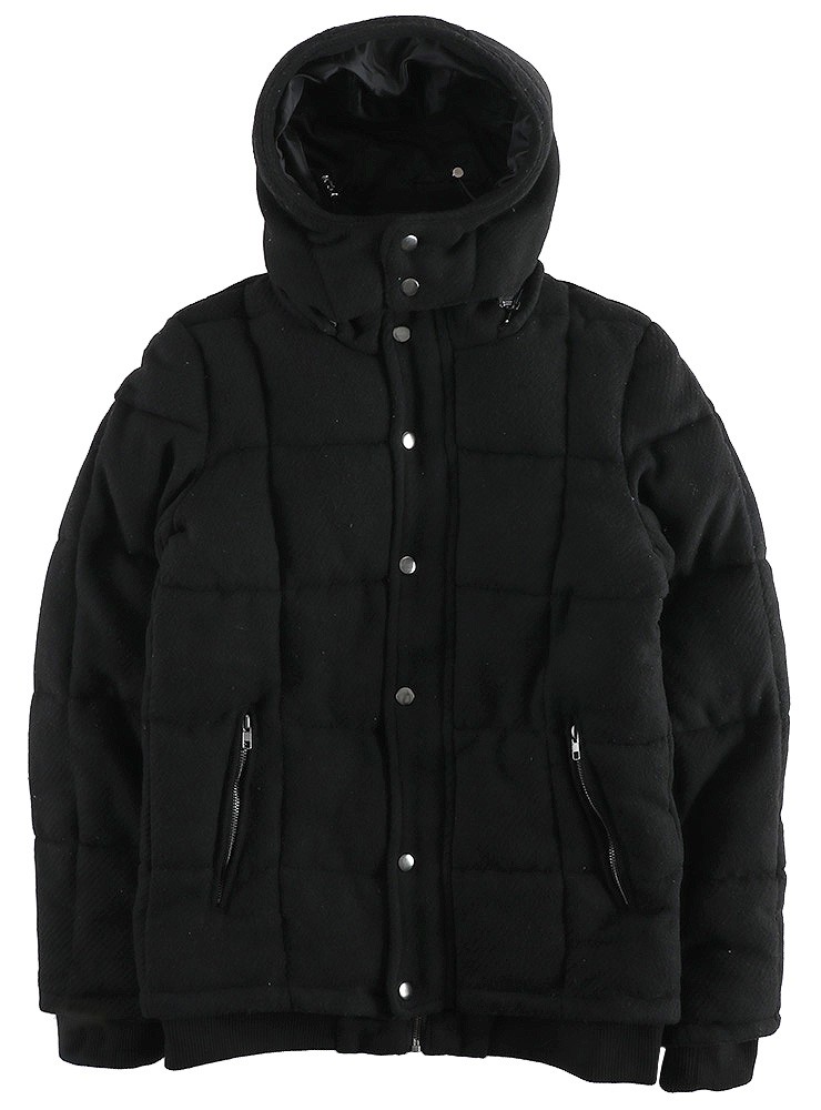 ダウンジャケット メンズ 大きいサイズ メルトン ダウン ジャケット ウール ショート スリム 細身 中綿 ブルゾン ジャンパー Graciasショッピングストア 通販 Yahoo ショッピング