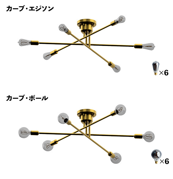 LED電球セット 6灯 リモコン付き シーリングライト CYMRIC（キムリック
