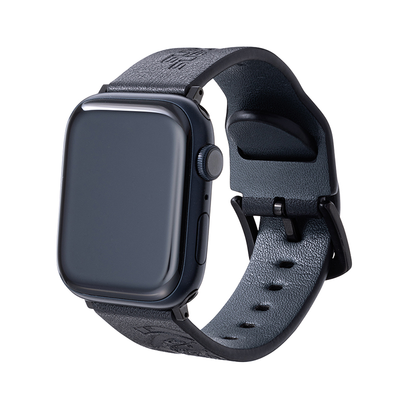KOJIMA PRODUCTIONS × GRAMAS アップルウォッチバンド スマートウォッチ (41/40/38mm) ブラック 本革レザー  コジプロ ビジネス Apple Watch バンド