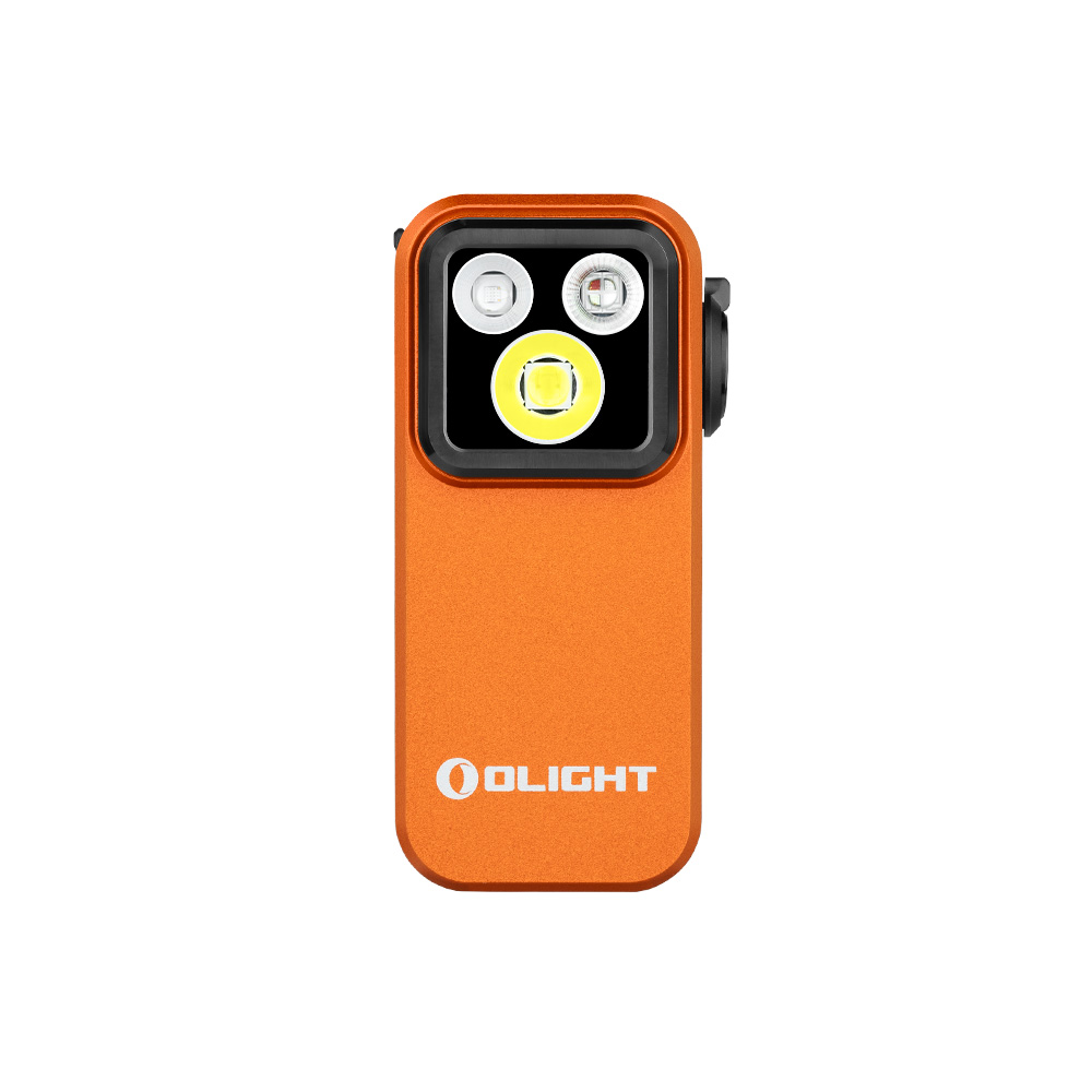 Olight 懐中電灯 オレンジ 調光機能付き OLIGHT オーライト Oclip Pro S 5-in-1 クリップ式懐中電灯 UV & RGB