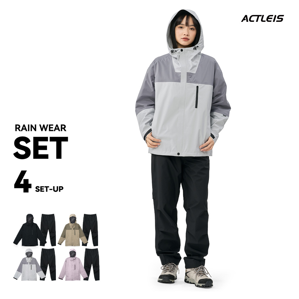 ACTLEIS レインウェア レディース 上下 マウンテンパーカー