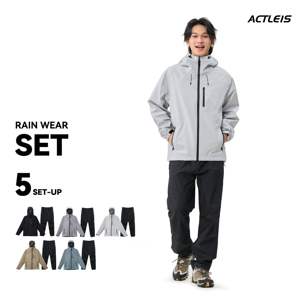 AIGLE アウトドア　レインウェア　 メンズ 上下セット L AIGLE｜防水 防風 透湿 GORE-TEX ゴアテックス ジップアップ