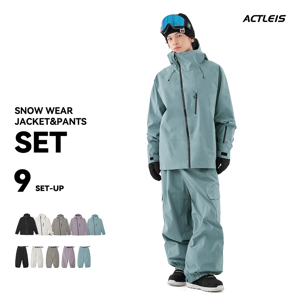 #B8✨IGNIO✨スキー スノボ ウェア 上下 セット メンズS ACTLEIS（アクレイス） スノーボードウェア スキーウェア メンズ 上下