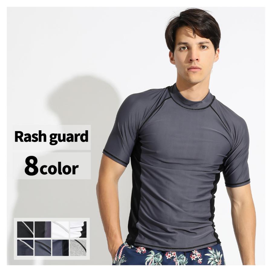 ラッシュガード メンズ 半袖 シャツ tシャツ 水着 大きいサイズ uvカット uv upf50  紫外線対策 日焼け予防 体型カバー プール 海 海水浴 サウナ サーフィン