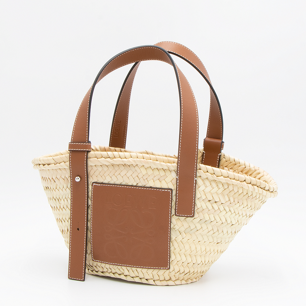 ロエベ LOEWE かごバッグ ナチュラル/タン BASKET BAG SMALL 