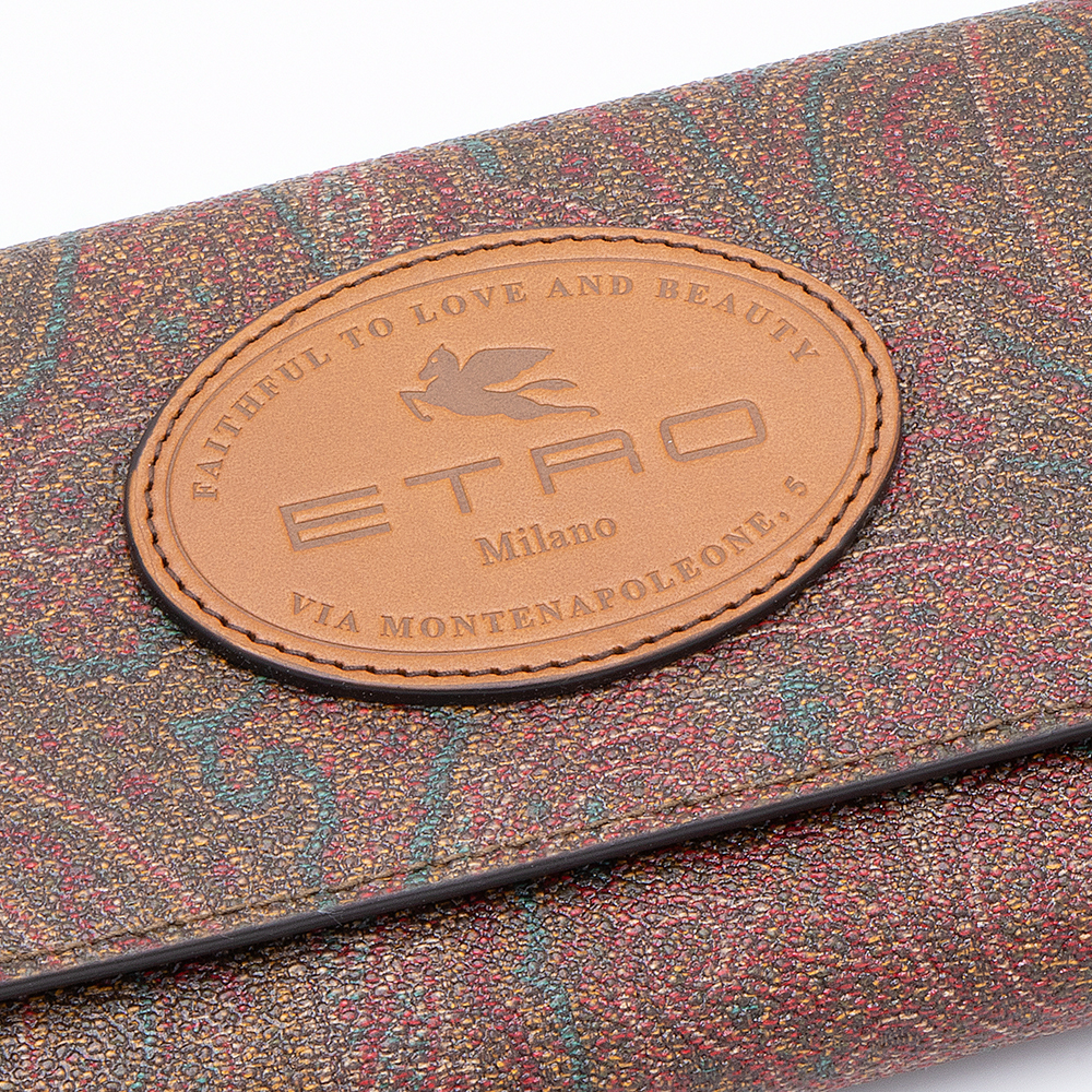 【美品】ETRO 長財布　ゴールド金具　ブラック　レザー　ペイズリー 楽天市場】エトロ 財布 レディース ETRO ラウンドファスナー長