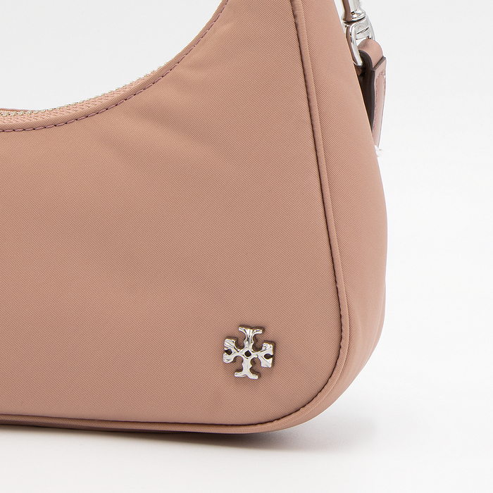 希少色Tory Burch マーサー パテント スモール クレセントバッグ
