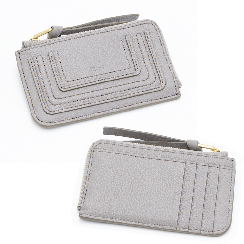 クロエ CHLOE カードケース フラグメントケース カシミアグレー MARCIE マーシー CHC22AP674I31 053 CASHMERE GREY｜grande-tokyo