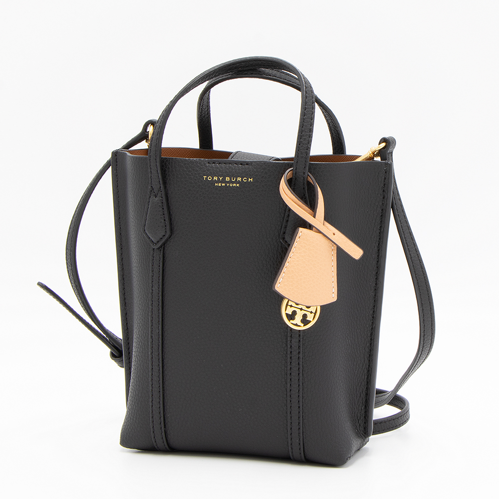 【2023年春夏新作】トリーバーチ TORY BURCH トートバッグ ブラック PERRY MINI N/S TOTE 142616 001 BLACK