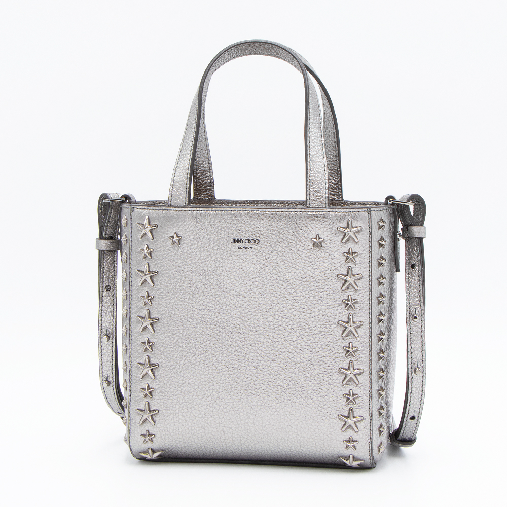 ジミーチュウ JIMMY CHOO トートバッグ ガンメタル/ダークシルバー MINI PEGASI UUR GUNMETAL/DARK SILVER