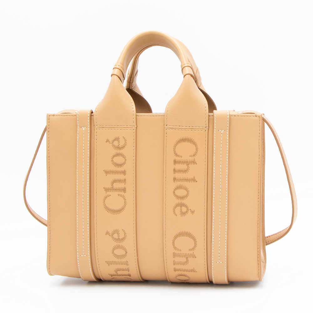 クロエ CHLOE スモールトートバッグ ライトタン WOODY ウッディー CHC22WS397I60 26X LIGHT TAN｜grande-tokyo