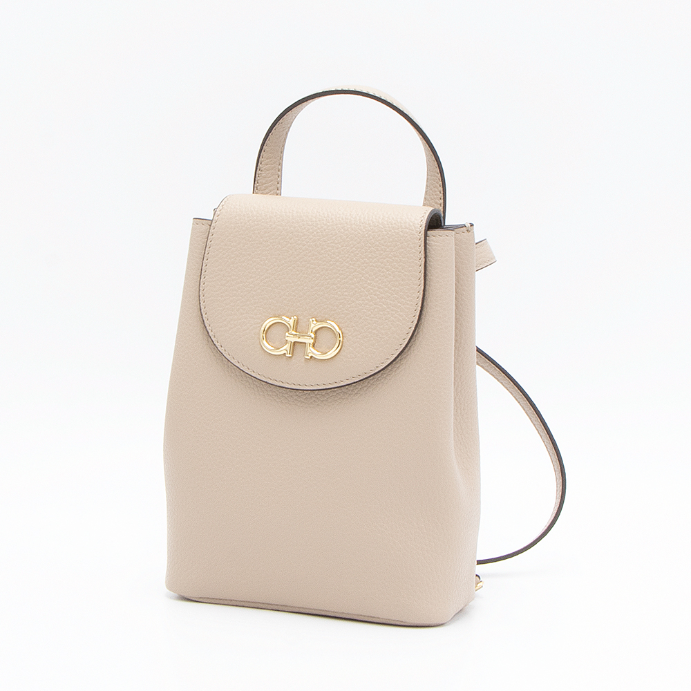 【2023年春夏新作】フェラガモ FERRAGAMO ミニバッグ(2WAY仕様) ベージュ MINI BAG 212969 002 758891 DAINO