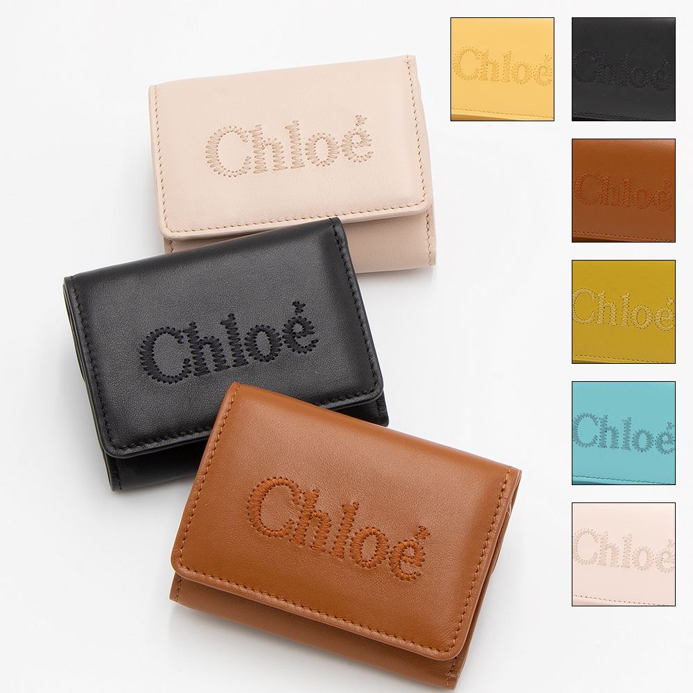 【美品】Chloe クロエ　センス　三つ折り財布 楽天市場】CHLOE クロエ 三つ折り財布 SENSE クロエセンス レディース
