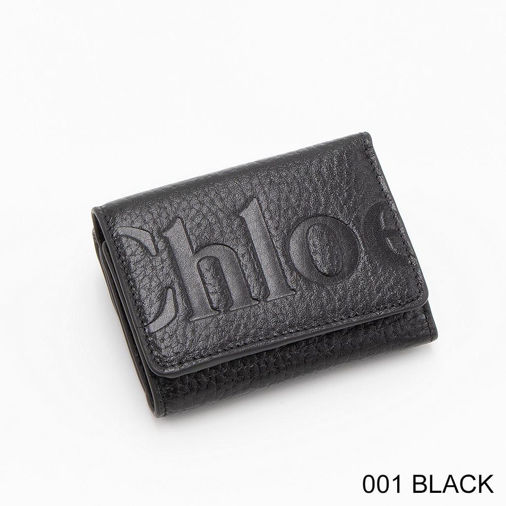 CHLOE 三つ折り財布 BIKIE CHC24WP452 O21 001 Chloe CHLOE クロエ 三つ折り財布 ミニ BIKIE バイキー
