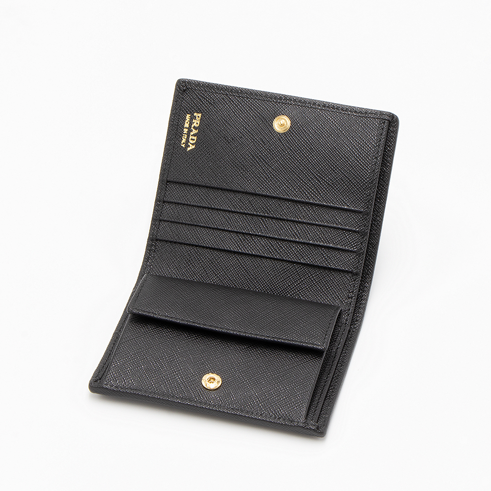 PRADA プラダ 2つ折り財布(小銭入れ付き) ブラック 1MV204 2DMI