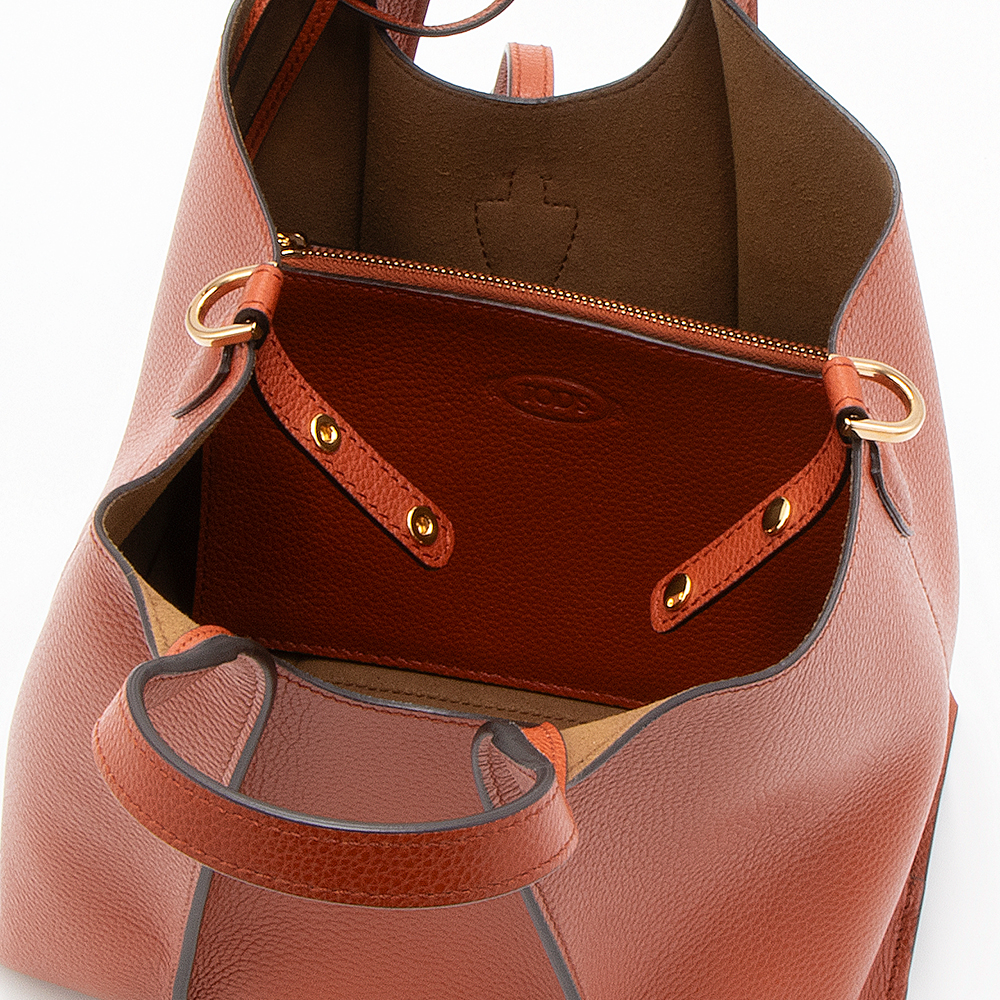 TOD'S トッズ トートバッグ ミニ オレンジ T TIMELESS