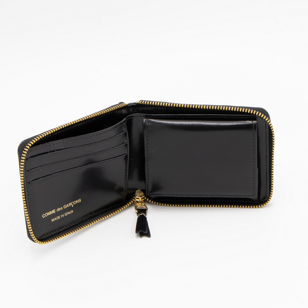極美品　コムデギャルソン　ドット　型押し　ラウンドジップ　黒 Amazon | [Comme des Garcons] POLKA DOTS EMBOSSED WALLET