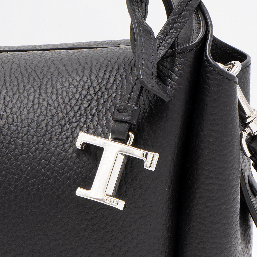 トッズ　バウレット　2way　ハンドバッグ　レザー　ブラック　大容量　現行モデル TOD'S トッズ トートバッグ(2WAY仕様) レザー バウレット バッグ