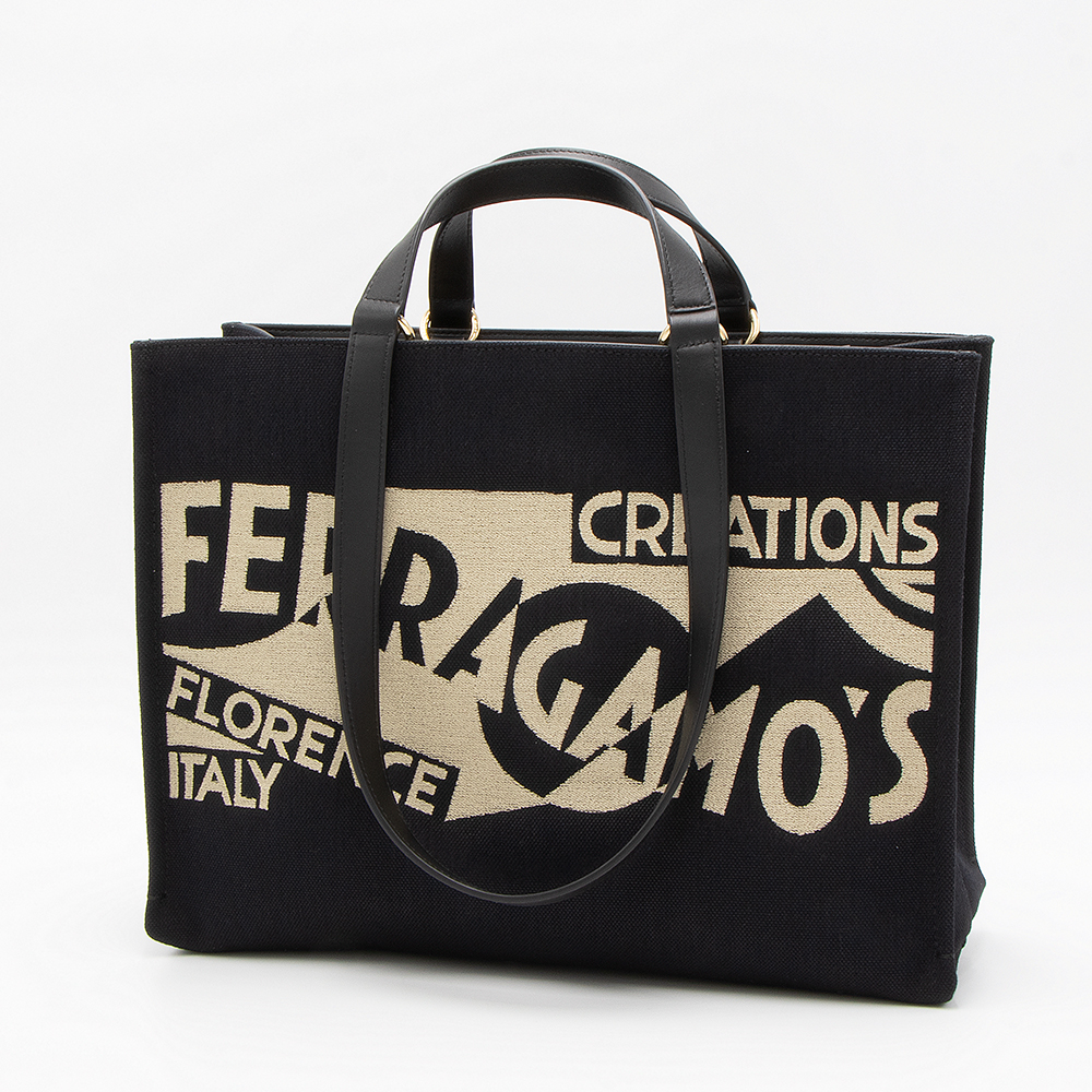 FERRAGAMO（フェラガモ） コットントートバッグ(2WAY仕様) ミディアム