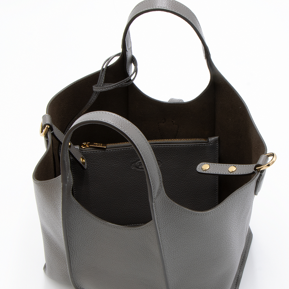 TOD'S（トッズ） トートバッグ ミニ グレー T TIMELESS T タイムレス
