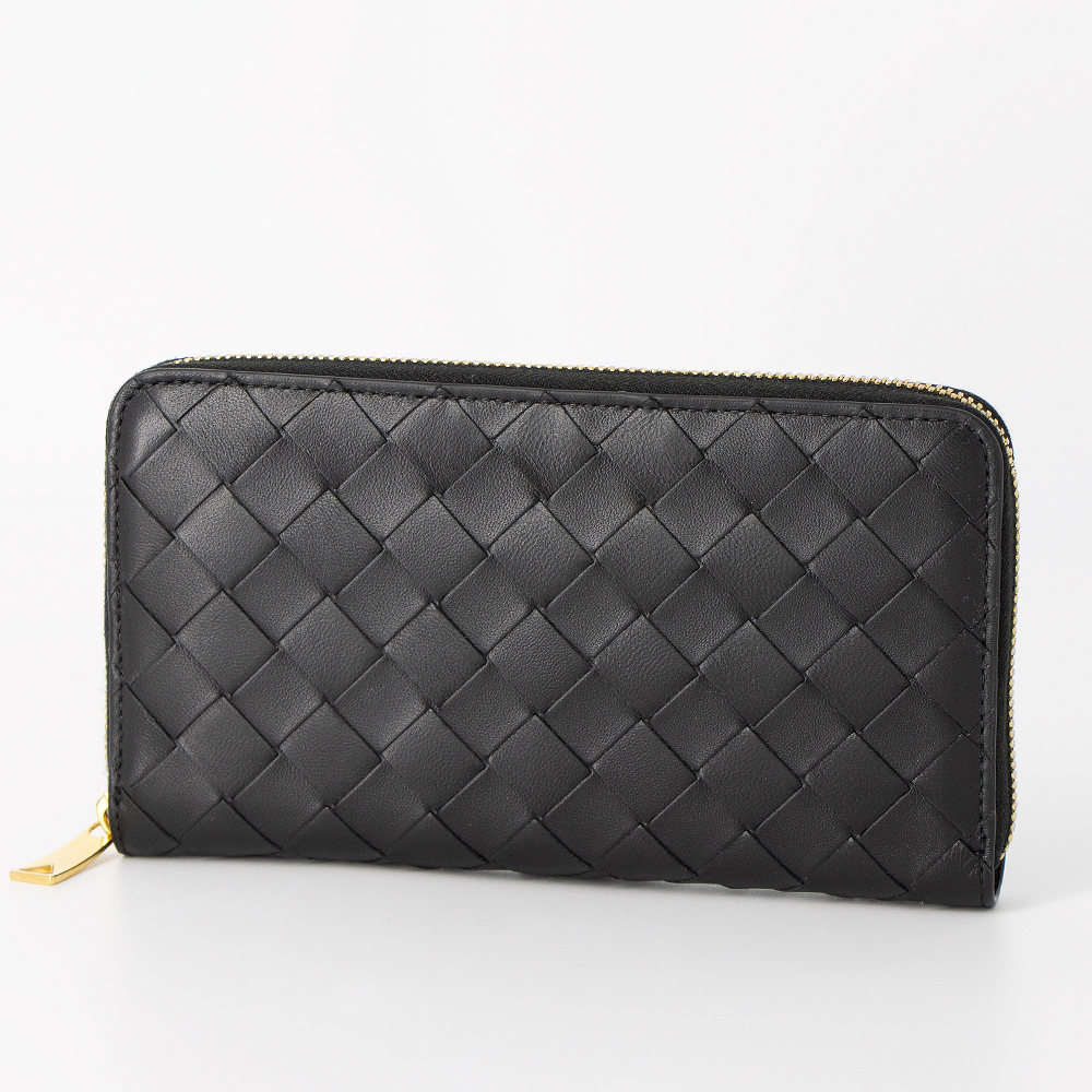 BOTTEGA VENETA ボッテガヴェネタ イントレ 財布 ウォレット 黒 BOTTEGA VENETA（ボッテガ・ヴェネタ） ラウンドファスナー長財布