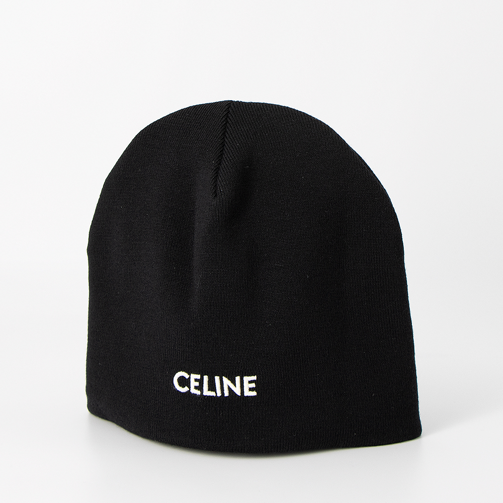 CELINE（セリーヌ） ニットキャップ ビーニー AA04Q0R67 38NO BLACK