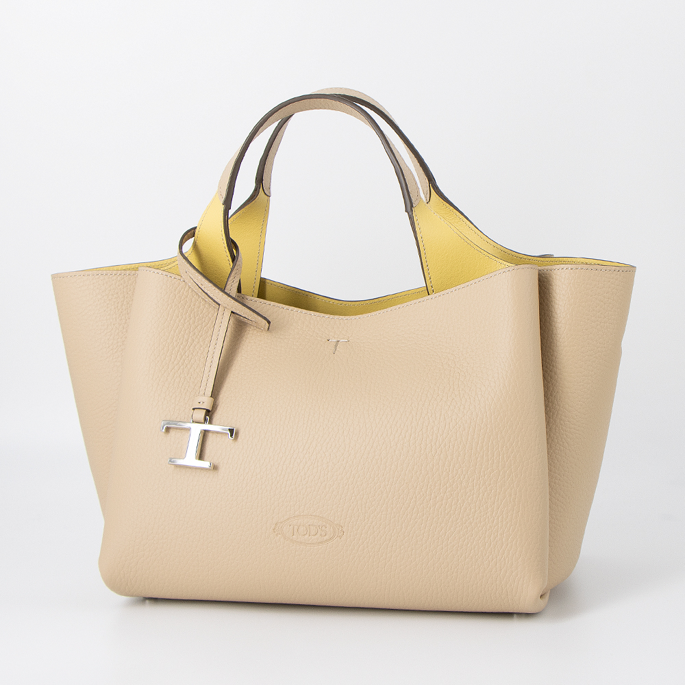 TOD'S（トッズ） トートバッグ(2WAY仕様) ミニ Tタイムレス ベージュ T