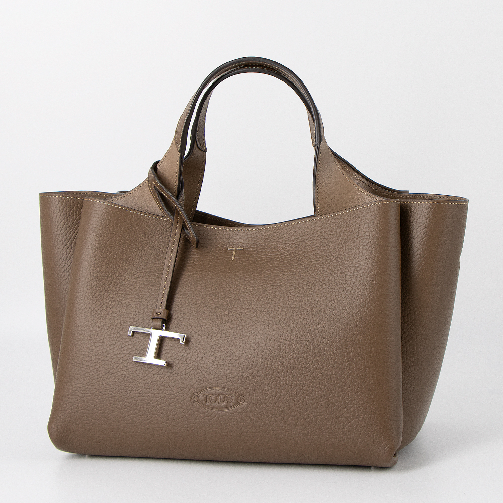 TOD'S（トッズ） トートバッグ(2WAY仕様) ミニ Tタイムレス ブラウン T
