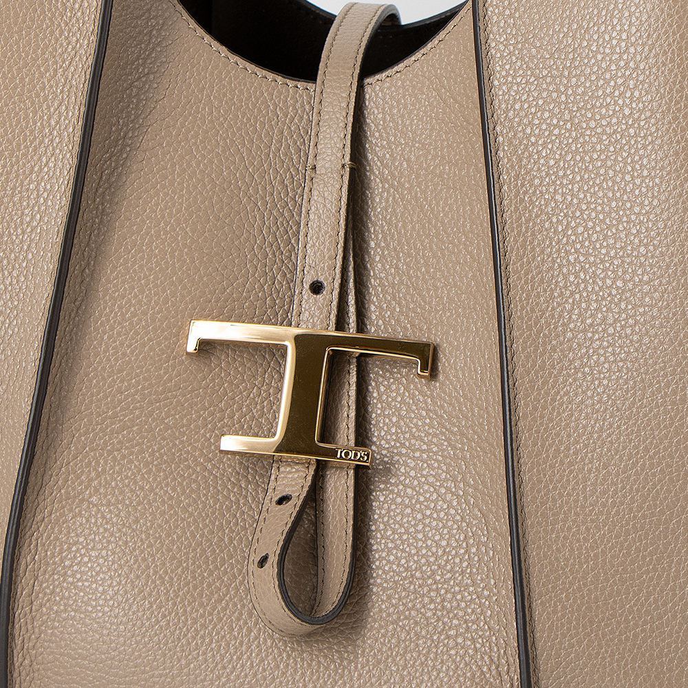 TOD'S（トッズ） トートバッグ ベージュ T TIMELESS T タイムレス