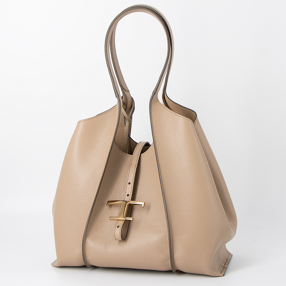 TOD'S（トッズ） トートバッグ ナチュラル T TIMELESS T タイムレス