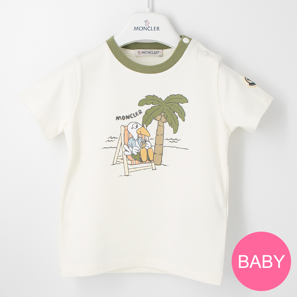 キッズ 女の子 男の子 高級 ブランド Tシャツ ベビー MONCLER MONCLER（モンクレール） 半袖Tシャツ ベビー 女の子 男の子 8C000 05