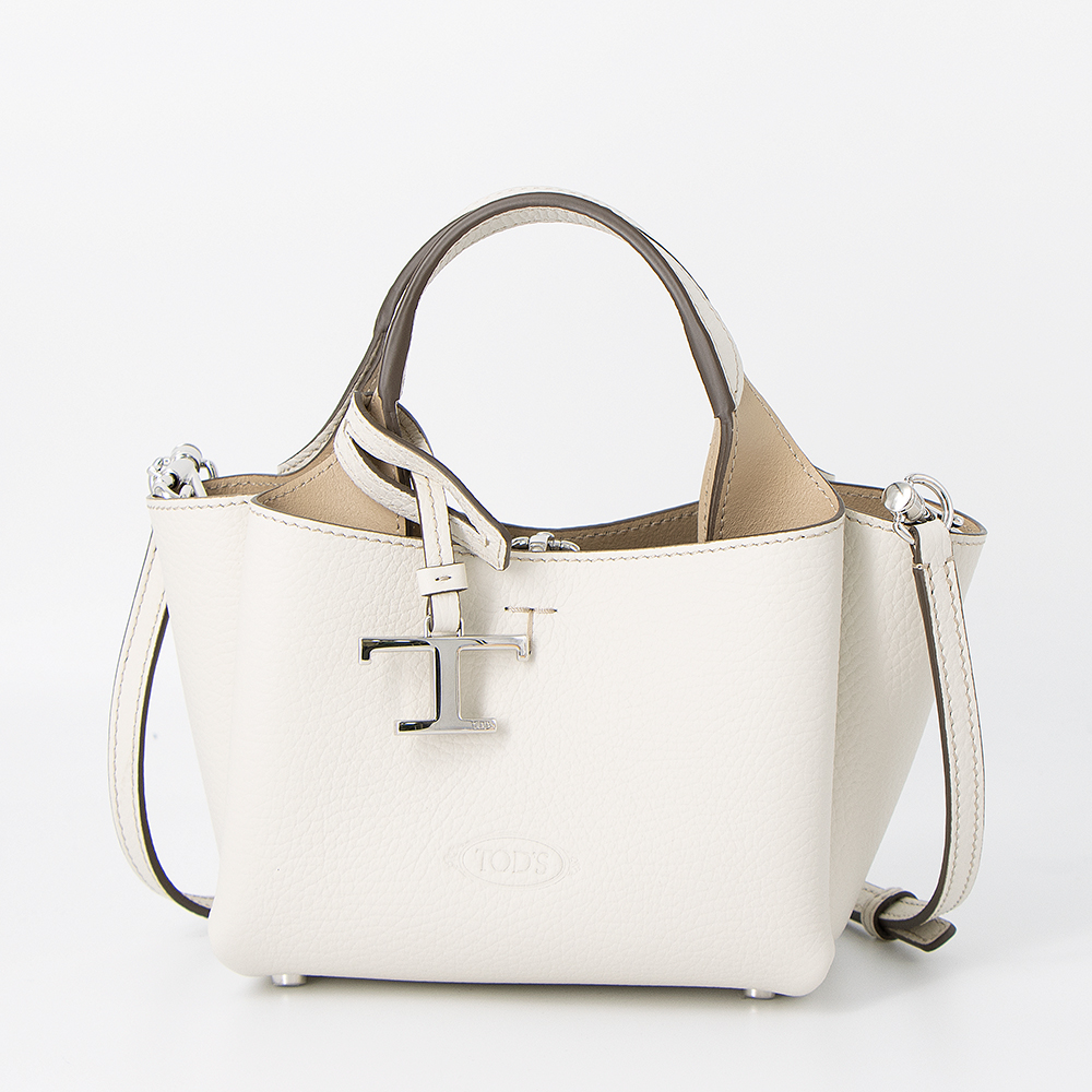 【新品未使用タグ付き】Tod's トッズスカートホワイト４０　参考定価109万円 TOD'S（トッズ） トートバッグ(2WAY仕様) マイクロ Tタイムレス