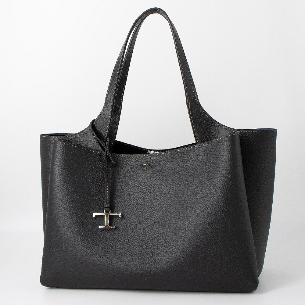 TOD'S（トッズ） トートバッグ ミディアム Tタイムレス ブラック T