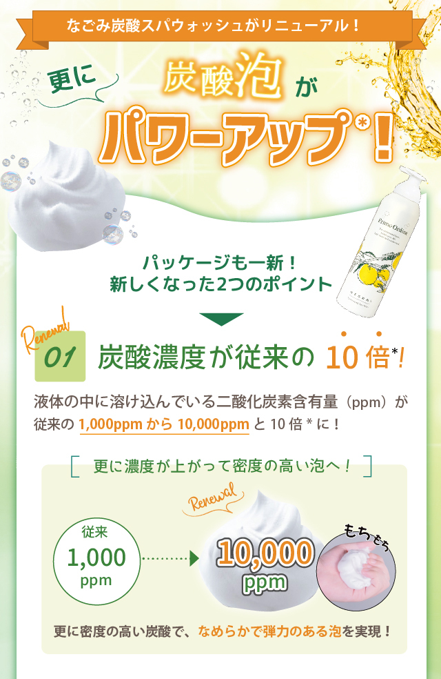 なごみ炭酸スパウォッシュ｜プリモディーネ