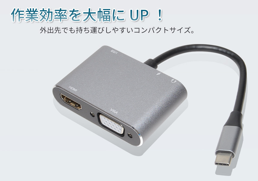 【並行輸入品】 Type-C ハブ 5in1 ...の詳細画像1