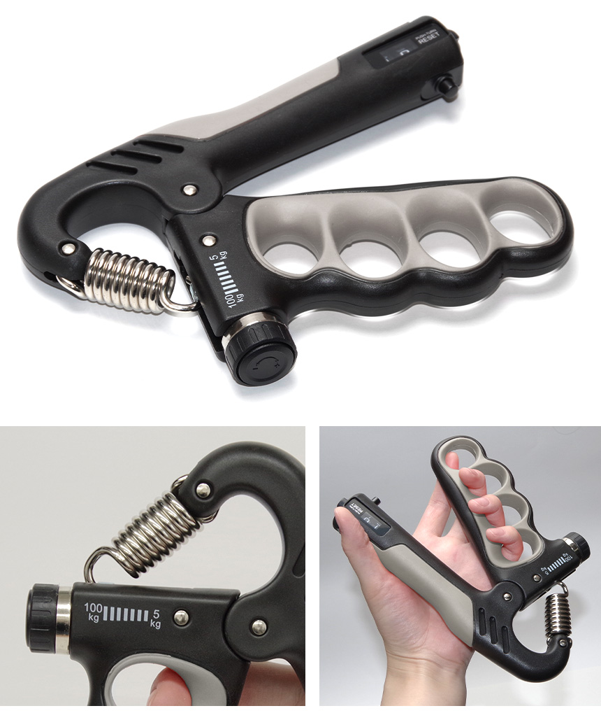 ハンドグリップ ハンド グリッパー 負荷 調節可能 5-100kg スコア