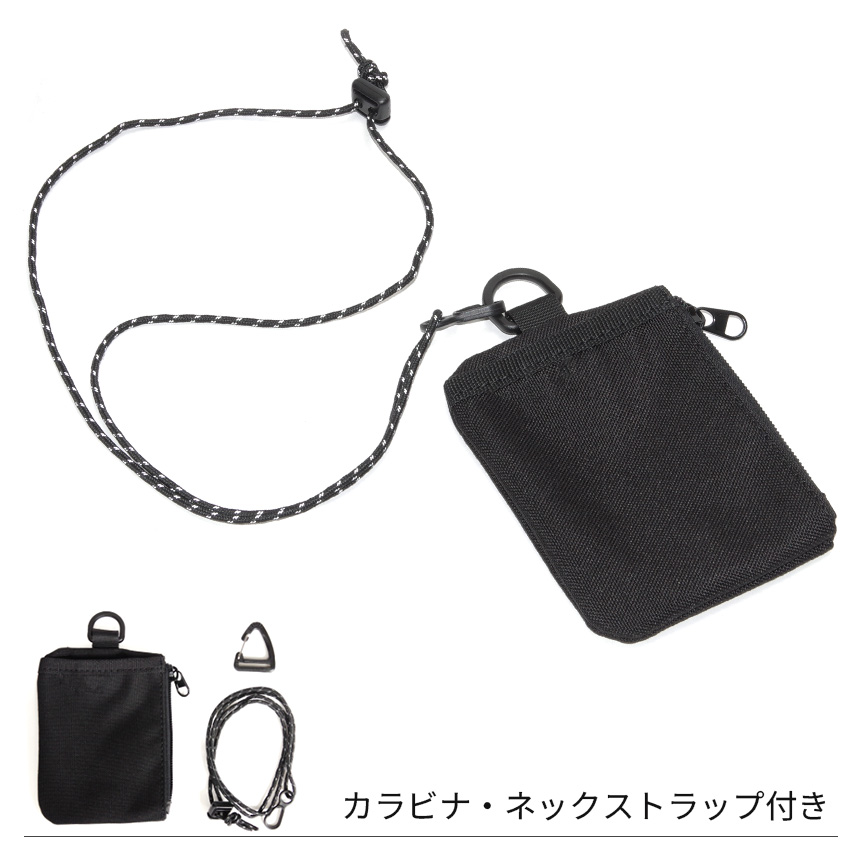 Yahoo! Yahoo!ショッピング(ヤフー ショッピング)ミニ 財布 コンパクト 小銭入れ 小物入れ ポーチ フック 小型 カードケース お札 収納 カラビナ ウォレット 首掛け ストラップ キッズ 子ども メンズ 黒